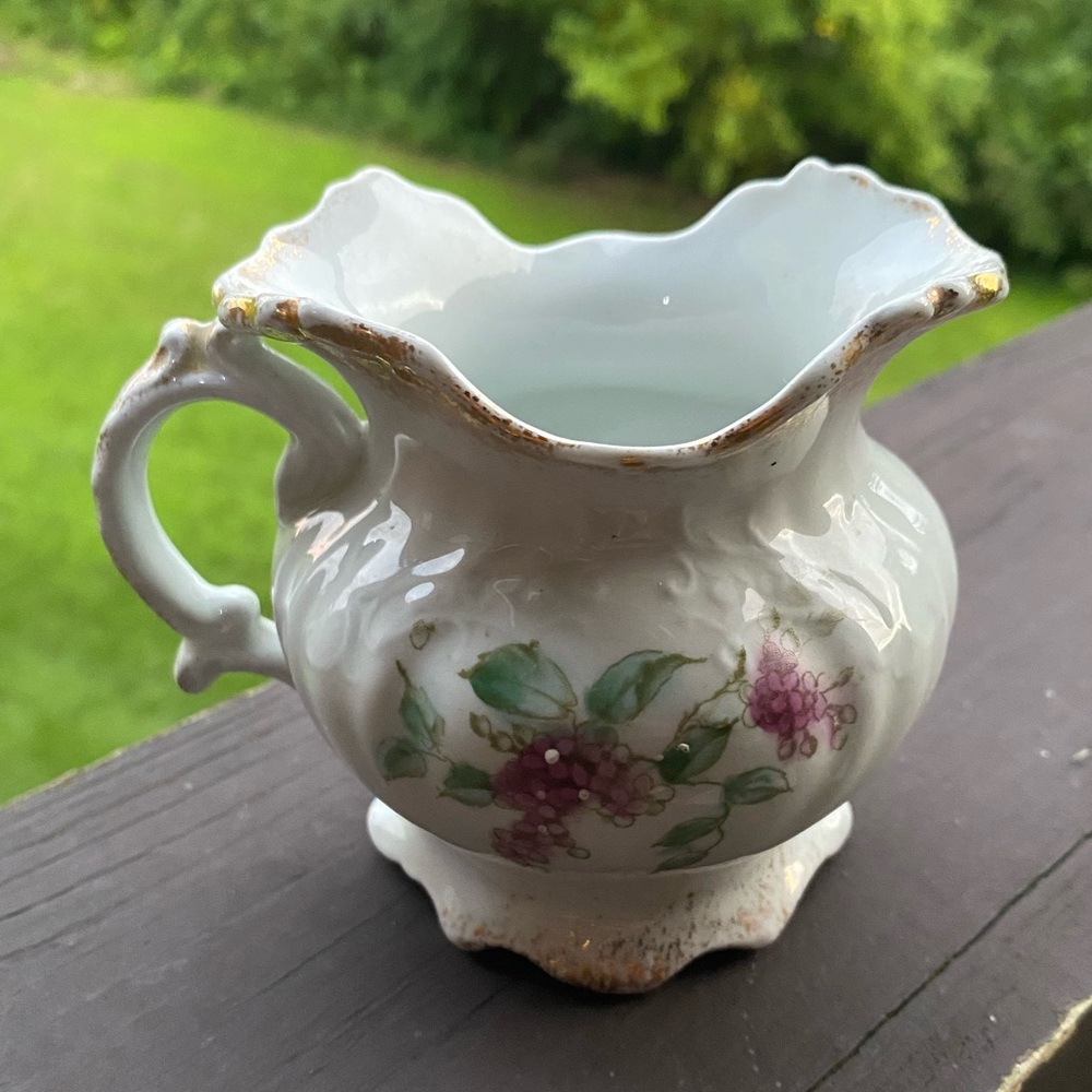 Small Floral Ceramic Pitcher